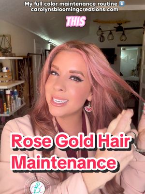 I get a lot of compliments on my ROSE GOLD hair color and this is how I maintain it! #rosegold #rosegoldhair #pinkhair #