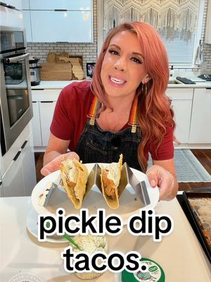 Let’s turn my viral pickle dip into TACOS 🌮🥒 because honestly… if it’s good on a chip, it’s probably amazing in a taco. 