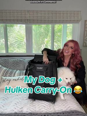 My pup sees the bag and always KNOWS something is brewing @Hulken 🤣 #hulken #travellife #travelessentials #packinghacks 