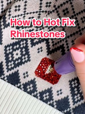 Hot fixing rhinestones on my @YouTube beanie is fun and EASY! #hotfixrhinestones #rhinestones #easycrafts #beanie #winte