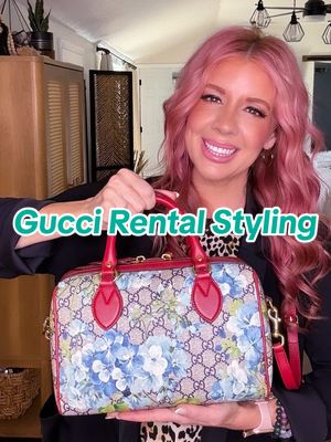 The Gucci Blooms Boston Bag🙌 It’s beautiful, roomy and a great luxury bag rental from @Vivrelle #vivrelle #luxury #gucci