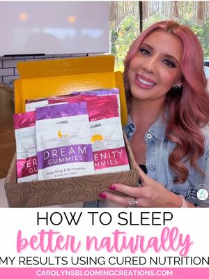 How I’m sleeping better and feeling less stress😴✨ my results with CURED Nutrition are TOO good not to share…  and yes I’
