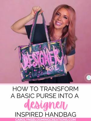 Luxury bag prices? Not right now 😆 Instead I turned my basic leather purse into a bold designer-inspired handbag with ho