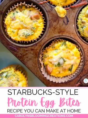 These fluffy Starbucks-style protein egg bites are officially my new favorite easy breakfast meal prep 😍 Packed with chi