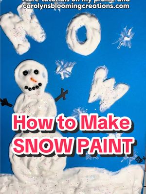 An easy craft to make at home: Snow paint is weirdly fun to paint with, even as an adult! #snowday #snow #puffypaint #wi