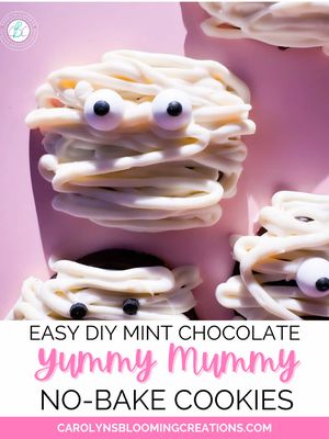 These Mint Chocolate Yummy Mummy Cookies are almost too cute to eat… almost 😋🍪✨ Perfect for Halloween parties, gifting, 
