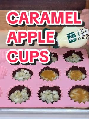 Another look at my 4 ingredient CARAMEL APPLE CUPS 🍏🍫 #dessert #easyrecipe #caramel #chocolate #recipes 