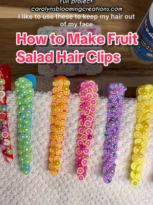 Get summer hair ready with my DIY fruit hair clips! #hairclips #duckclips #hairtutorial #diycrafts #craft #fruitart #fru