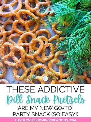 POV: you make these dill snack pretzels once and now everyone expects them at every party 🥨💚 Easy, crunchy, and totally 