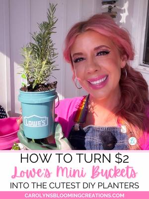 I found the cutest $2 mini buckets at Lowe’s and turned them into adorable mini planters, but they would be perfect East