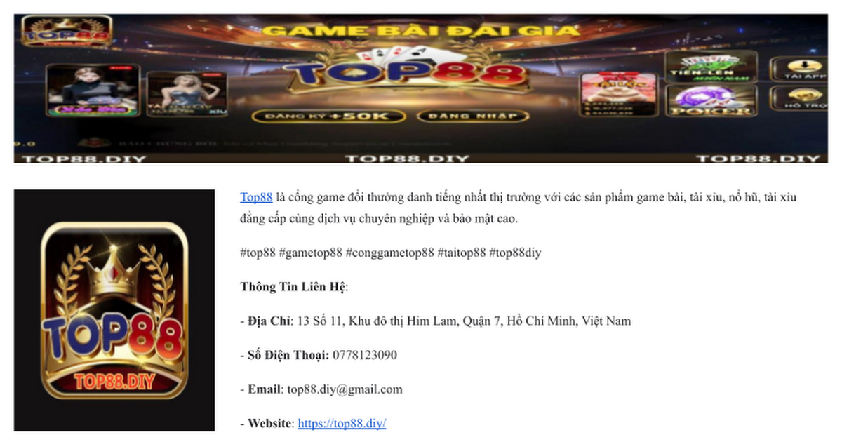 TOP88 | CỔNG GAME ĐỔI THƯỞNG DANH TIẾNG 2024 | TẢI TOP 88 thumbnail