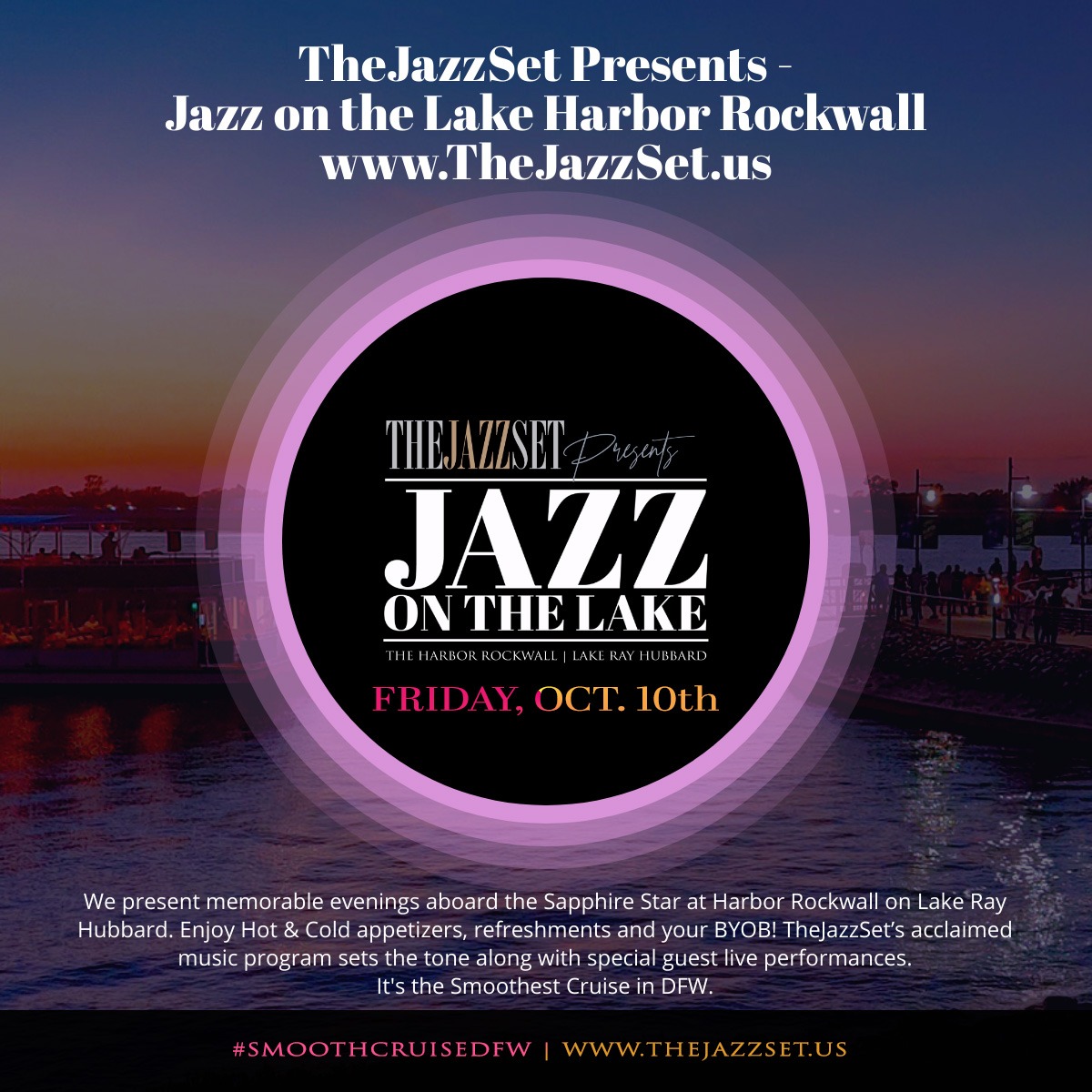 Jazz n the Lake Harbor Rockwall, Friday, Oct 10 (Book Now) thumbnail