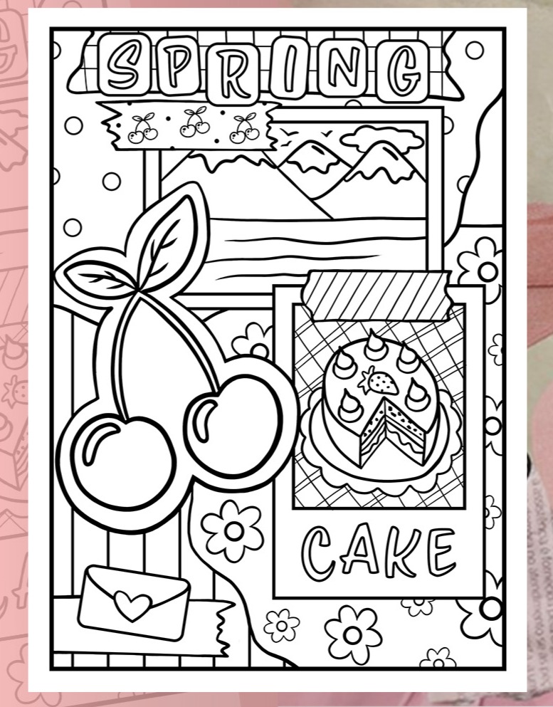 FREE Scrapbook-Style Coloring Page thumbnail