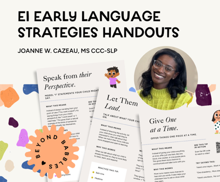 Early Language Strategies Handouts for Parents and Early Intervention Speech Therapy thumbnail