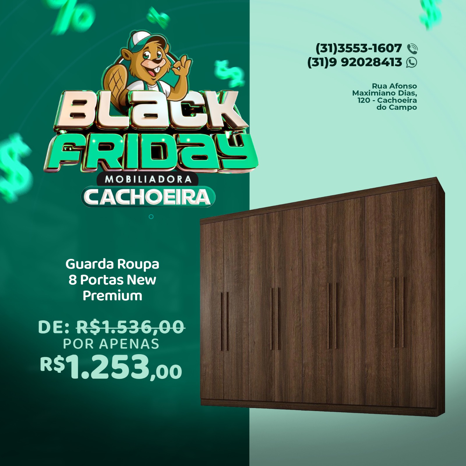 BLACK FRIDAY CHEGOU NA MOBILIADORA CACHOEIRA! 🖤

Promoções semanais por categorias! 

Essa semana teremos 👇
13/11: Guard