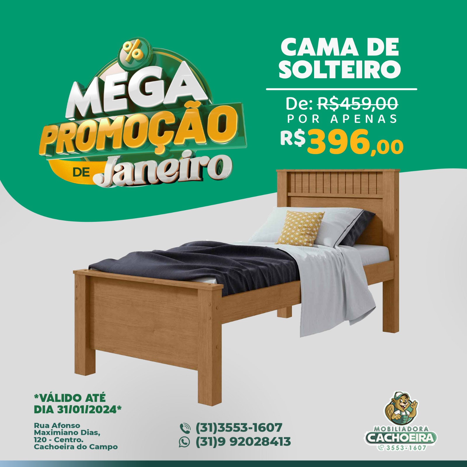Tem MEGA PROMOÇÃO DE JANEIRO para vocês! 🥳🤩

✨ Camas e Guarda Roupa produzidos com materiais resistentes e donos de um v