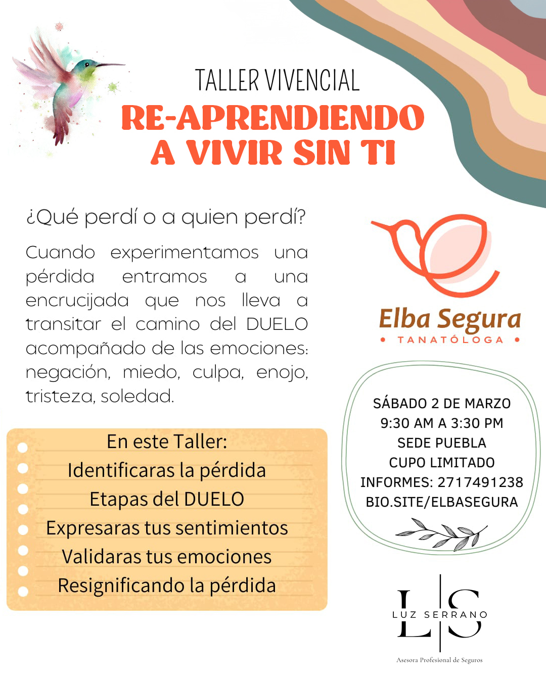 ¡Descubre un nuevo comienzo en nuestro Taller Vivencial "Re-aprendiendo a vivir sin ti"! 

Únete este próximo sábado 2 d