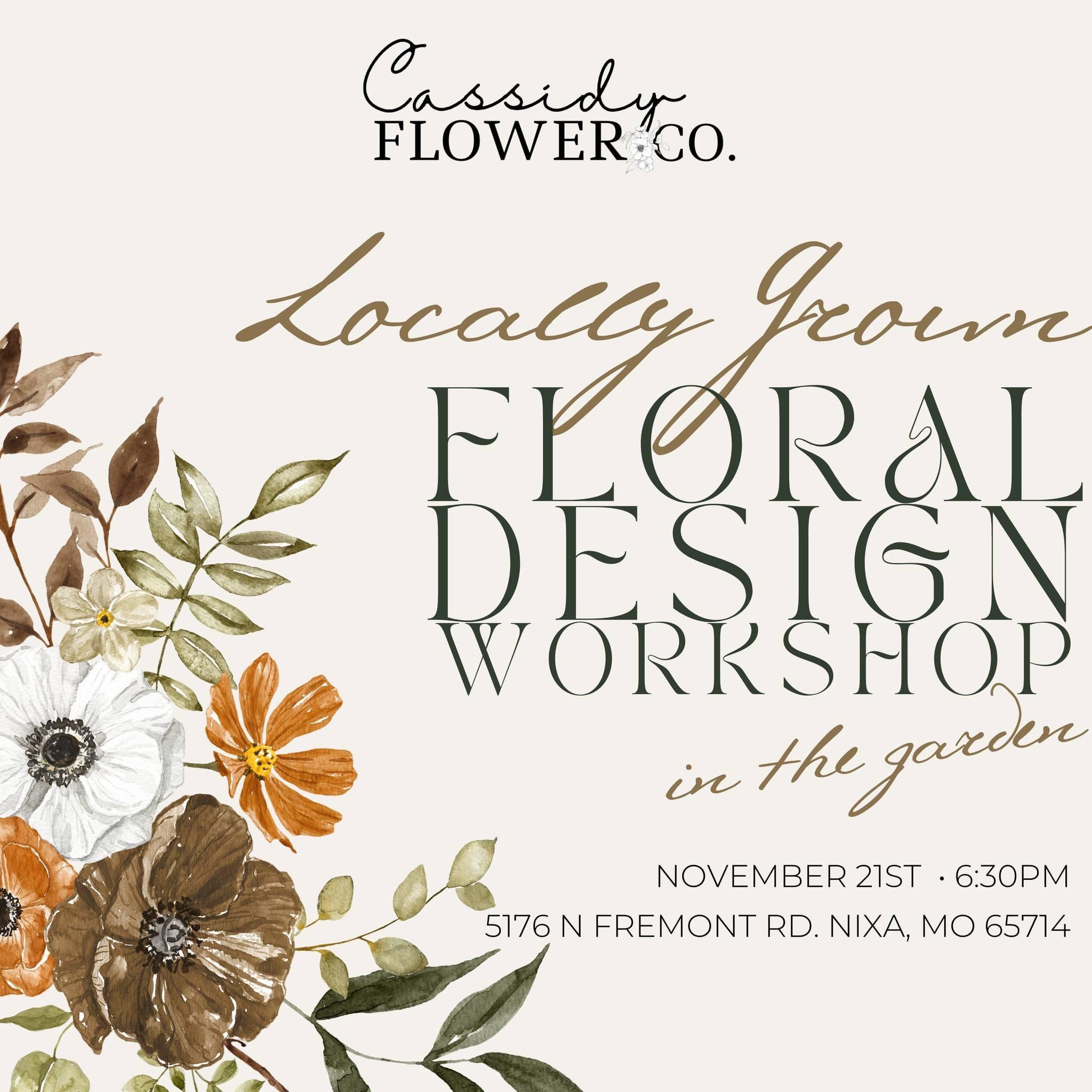 November 21st - Floral Design Workshop with Cassidy Flower Co.  thumbnail