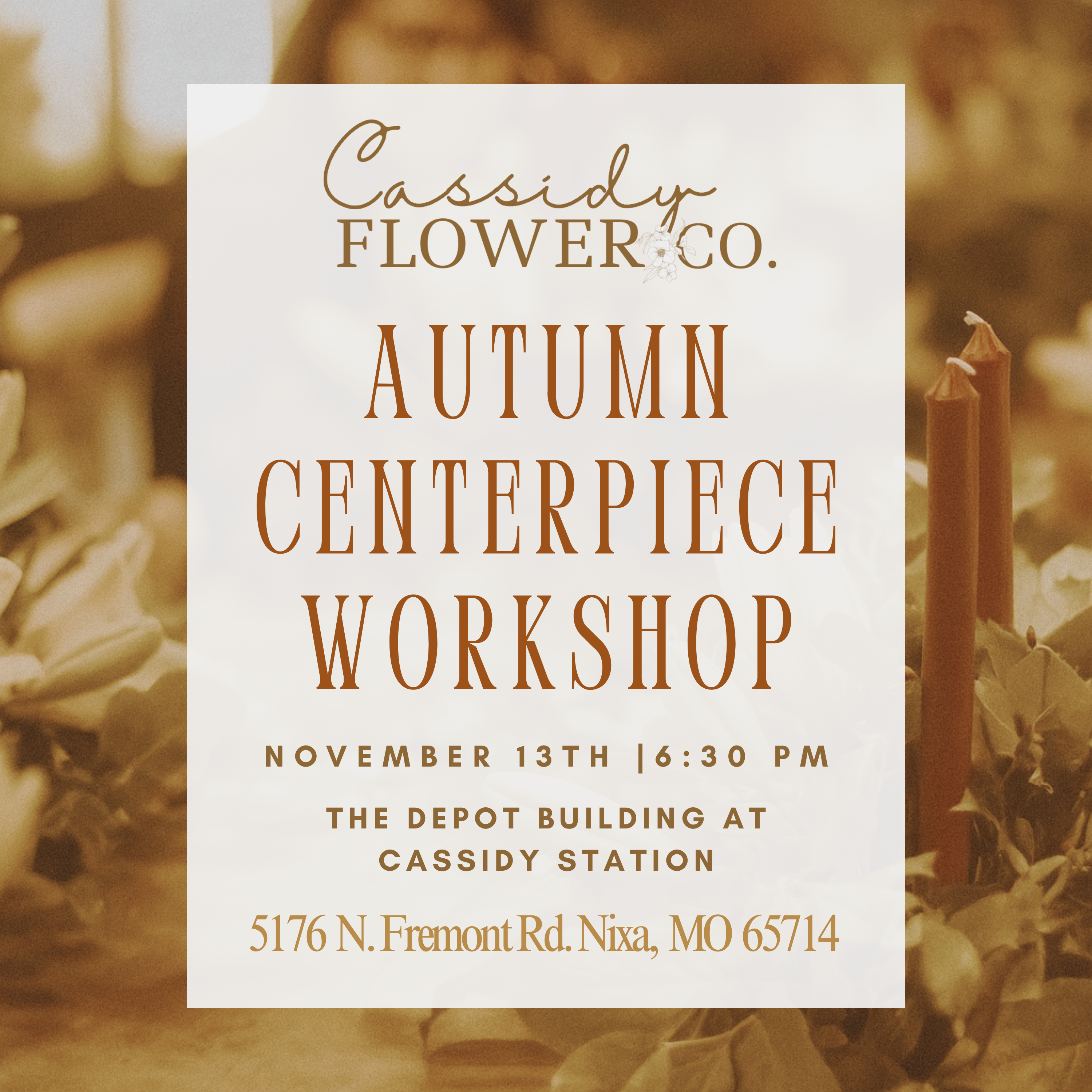 November 13th | Autumn Centerpiece Workshop thumbnail