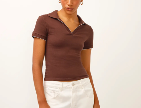 BLUSA POLO MARROM thumbnail