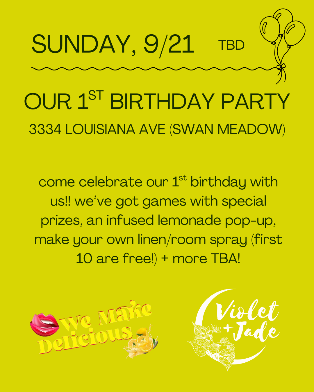 Swan Meadow 1st Birthday Party!! — 9/21 🎈 thumbnail