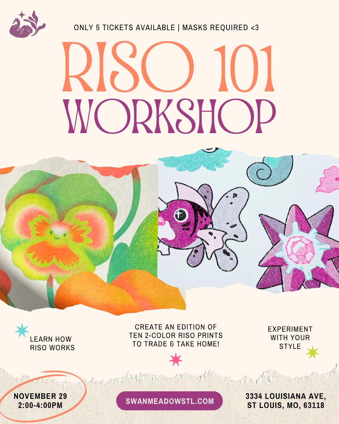 Riso 101 Workshop - November 29th — swan meadow thumbnail