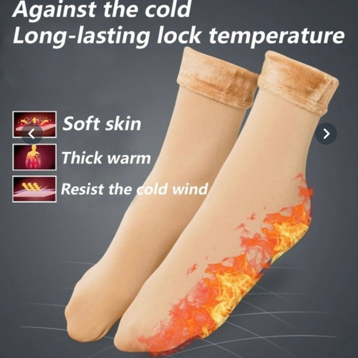 Cashmere winter sock pair  thumbnail