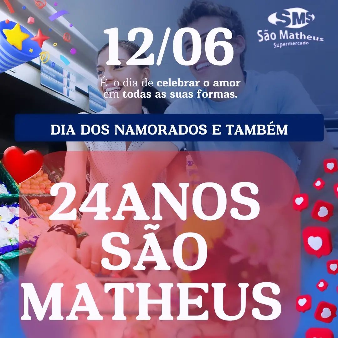🎉🎈 O Supermercado São Matheus está completando 24 anos de história! 🎉🎈

Agradecemos a todos os nossos clientes e colabor