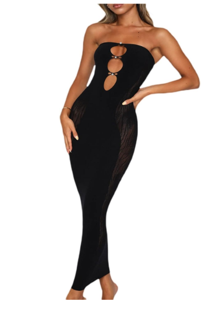 Strap Sleeveless backless maxi long dress thumbnail