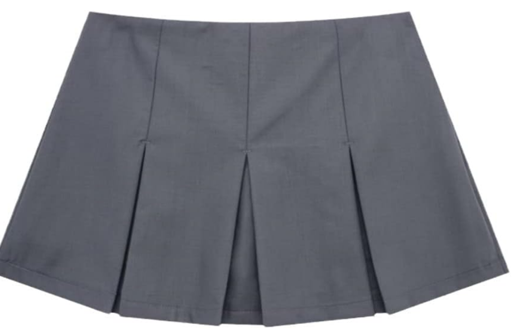 Side Zipper High Waist A-Line Pleated Skirt thumbnail