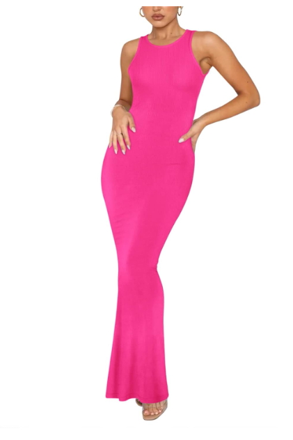 Elegant Sleeveless Halter Neck Bodycon Maxi Dresses thumbnail