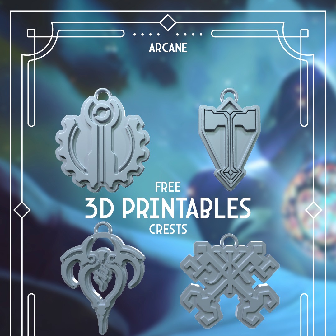 4 x Arcane Crest Keychains thumbnail