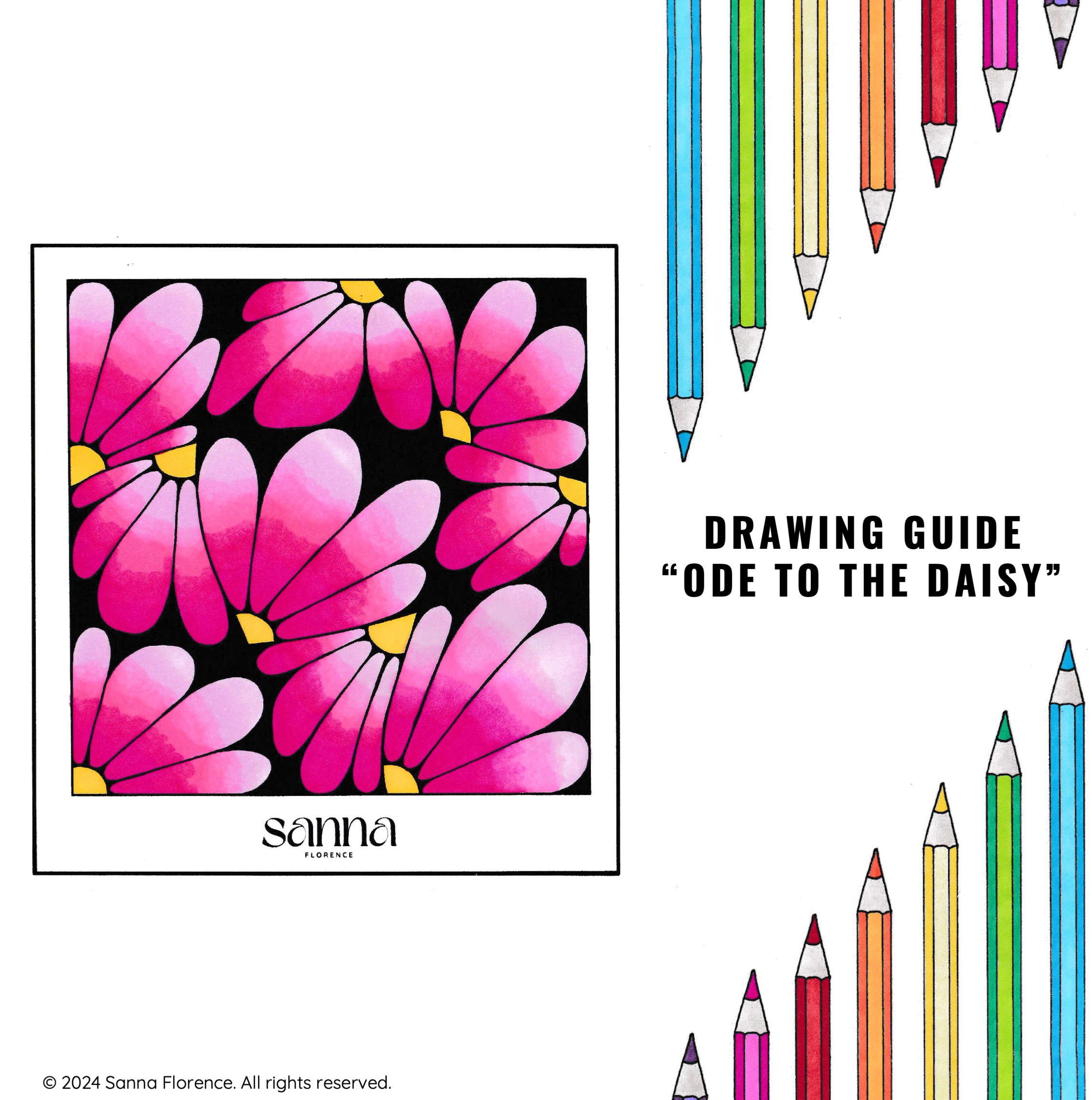'Ode To The Daisy' Drawing Guide  thumbnail