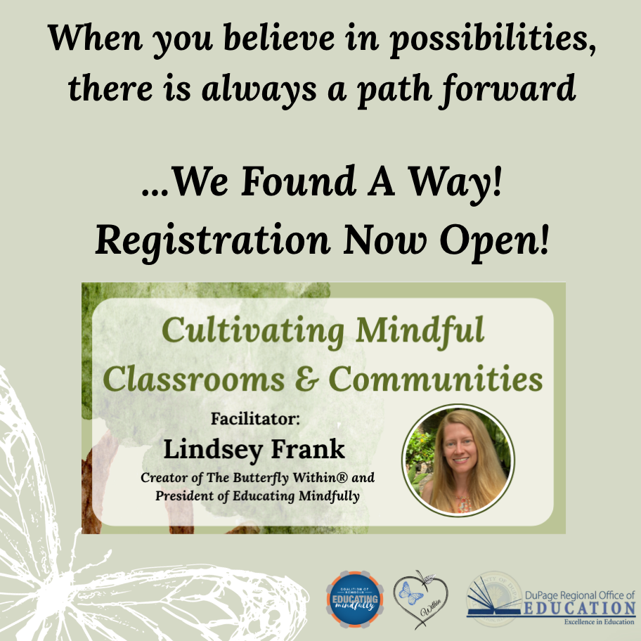 DuPage (In Person) Workshop Registration: Cultivating Mindful Classrooms & Communities thumbnail