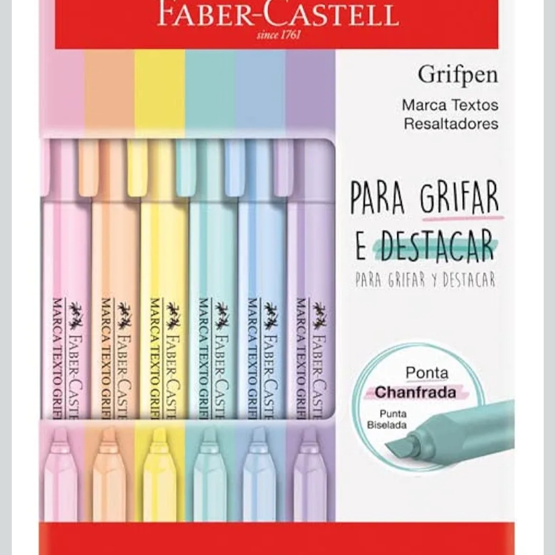 Marca Texto, Tons Pastel, 6 Cores - Faber-Castell thumbnail