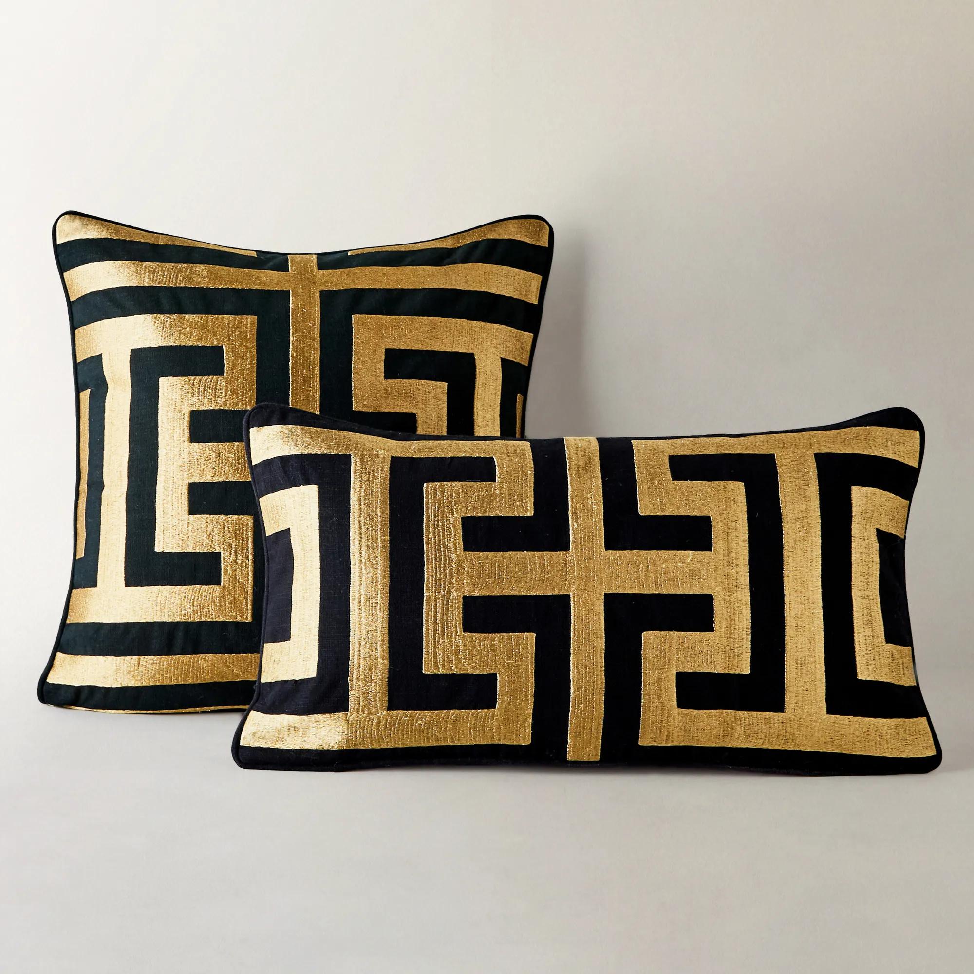 Cace Pillow Collection - Black/Gold thumbnail