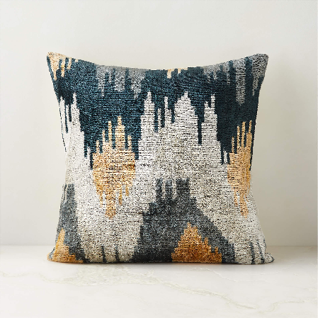 Fenn Turkish Silk Throw Pillow Cover 18''x18" thumbnail