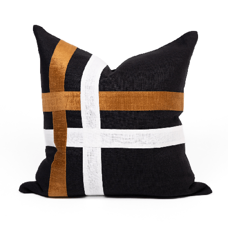 The Burleigh Black Lounge Cushion 55 x 55cm thumbnail
