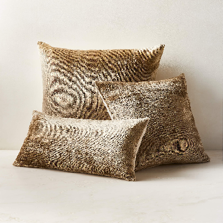 Truette Light Olive Green Turkish Silk Throw Pillow with Down-Alternative Insert 23''x23" thumbnail