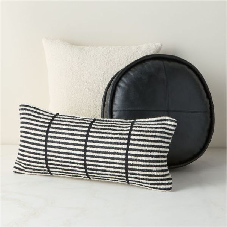 CB2 | High Contrast Throw Pillow Set With Feather Down Inserts thumbnail