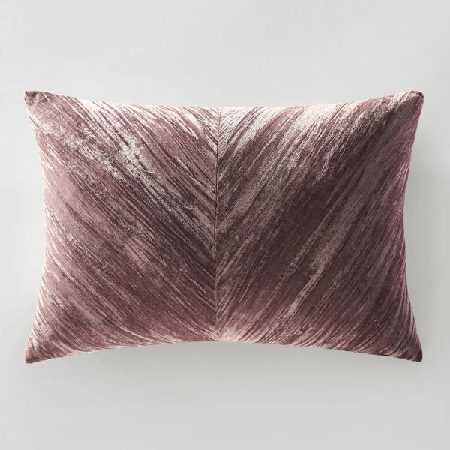 Elara Velvet Lumbar 14" X 20" - Dusty Mauve thumbnail