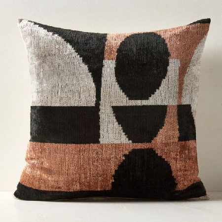 CB2 | Transition Turkish Silk Throw Pillow With Down-Alternative Insert 23"x23" thumbnail
