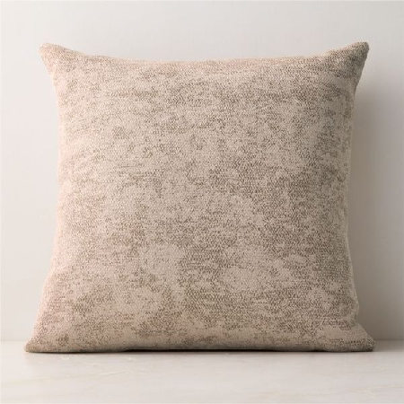 CB2 | Tavi Light Mauve Embroidered Linen Throw Pillow With Feather-Down Insert 23"x23" thumbnail