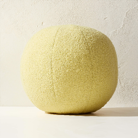 B2 (CB2.COM) | Silves Yellow Boucle Sphere Outdoor Throw Pillow thumbnail