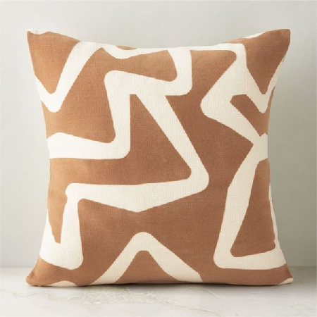 CB2 | Barcelos Light Brown Throw Pillow Cover 23"x23" thumbnail