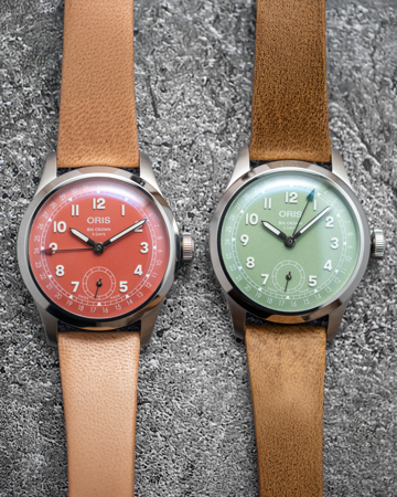 Hands-On Review of the Oris Big Crown Pointer Date Calibre 403 in Green and Terracotta thumbnail