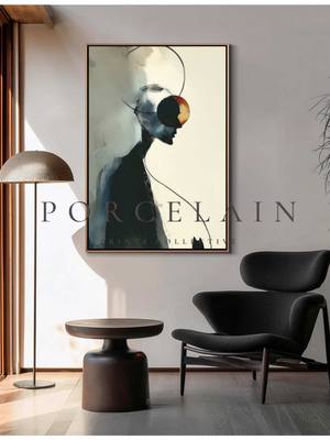 Rain on the windows. Coffee on the desk. Art that mirrors the mood. ☁️ Meet Signal — abstract balance, quiet strength, a