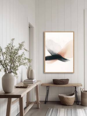 PRINTABLE FINE ART | Soft Horizon Bring serene movement and a sense of calm to your space with Soft Horizon - a minimali