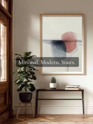 Less chaos. More balance.  Meet Balance in Bloom, modern abstract art designed to bring calm + sophistication to your wa