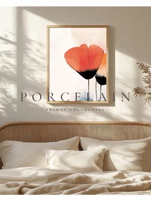 Sunlit Petals / Bring a bold, uplifting charm to your space with close-up view of abstract poppy blooms.  The oversized 
